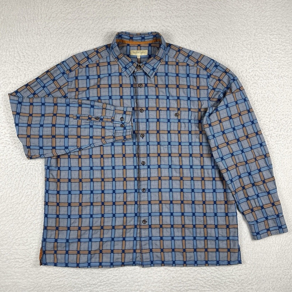 Territory Ahead Shirt Mens XL Blue Plaid Outdoors Casual Work Gorpcore Preppy